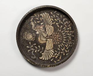 Tray with phoenix motif
