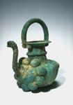 Handled pitcher with animal-headed spout