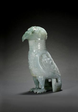 Owl-shaped zun, one of a pair