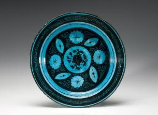 Dish with flower and leaf designs