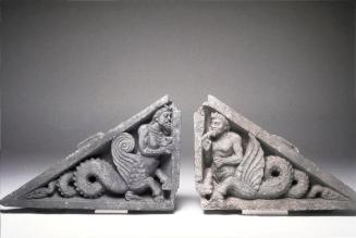 Architectural element with centaur-sea serpents
