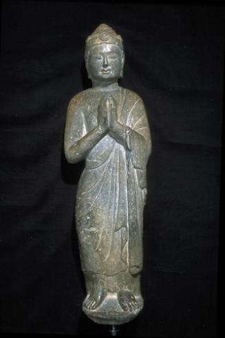 Standing solo (pratyeka) buddha in prayer pose