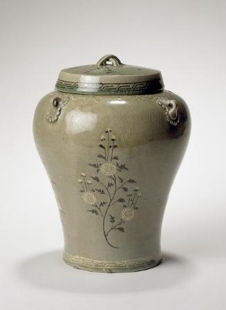 Jar with chrysanthemum and peony design