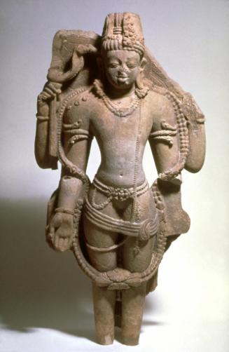 The Hindu deities Shiva and Vishnu combined as Harihara