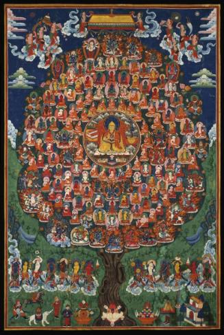 The lama Losang Palden Yeshe and the assembly field of the Gelug Order