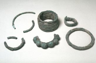 Eight fragments of bracelets