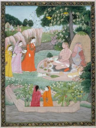 A group of women visiting the sage Rishyashringa