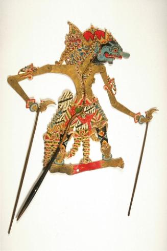 Shadow puppet - Durshasana, second of the Kaurava brothers