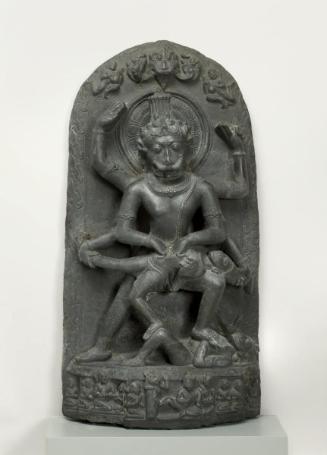 The Hindu deity Vishnu in the form of the man-lion Narasimha