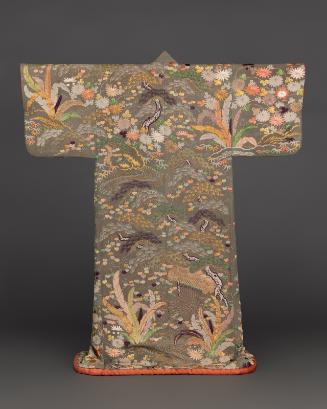 Robe (kosode) with landscape and literary designs (goshodoki)
