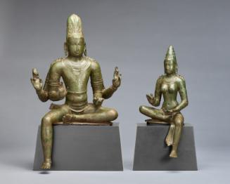 The Hindu deities Shiva and Parvati, from a Somaskanda group