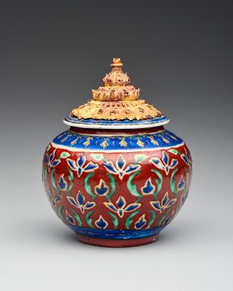 Jar with gold lid