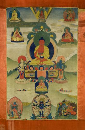 The Buddha Amitabha and lamas
