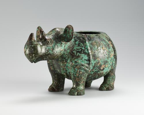 Ritual vessel in the shape of a rhinoceros