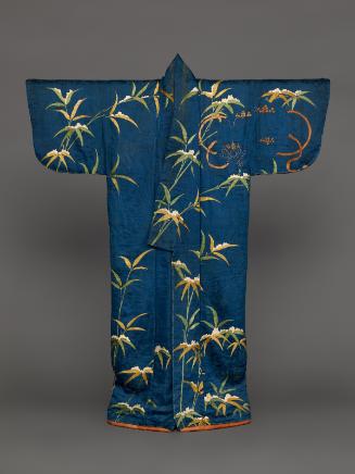 Robe with design of snow-covered bamboo