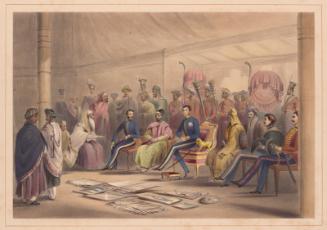 Lord Auckland Receiving the Raja of Nahun in Durbar