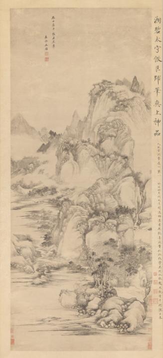 Fisherman and Mountain Landscape after Juran