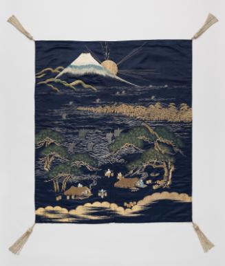 Gift cover (fukusa) with view of Mt. Fuji from Suruga Bay