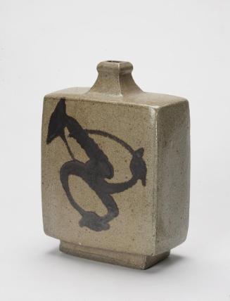 Bottle vase with calligraphic designs