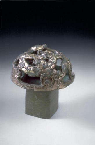 Finial with dragon decoration, one of a pair