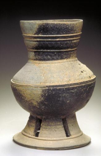 Pedestal jar with long neck