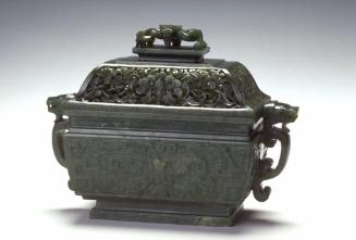 Vessel in the ancient bronze form yi