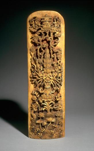 Tablet with eleven-headed Avalokiteshvara (Guanyin)