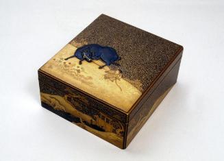 Writing box with design of boy and ox