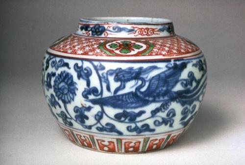 Jar with flying phoenix