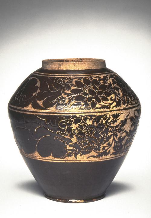 Jar with lotus and peony scrolls