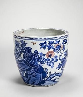 Jardiniere with eagle and flowers