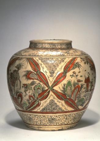 Large jar with gentlemen