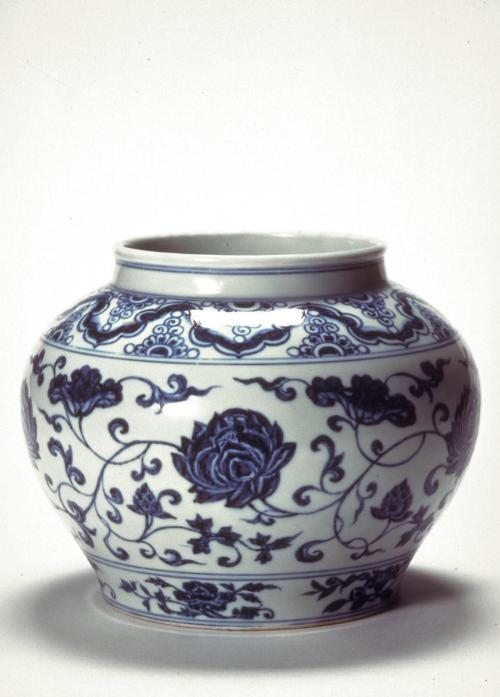 Jar with lotus scrolls