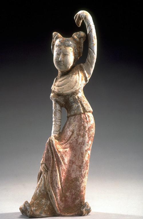 Dancing girl, one of a pair