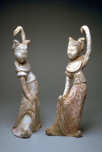 Dancing girl, one of a pair