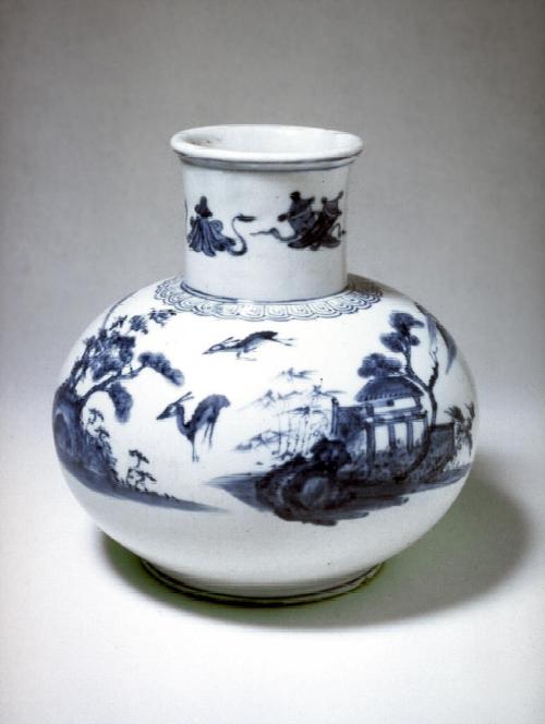 Jar with landscape design