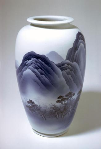 Vase with landscape