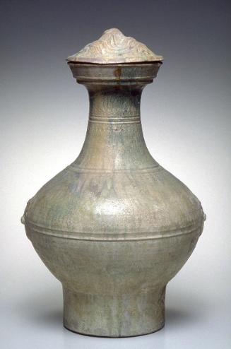 Large jar with lid, one of a pair