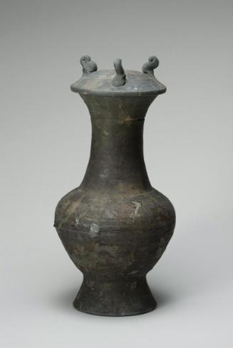 Vase with lid (hu) 陶壺  戰國  傳湖南出土