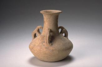 Vessel in the form of a gourd, with animal handles