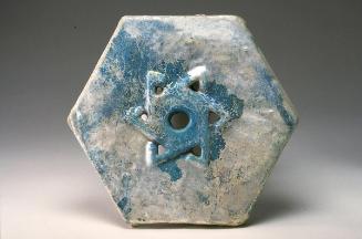 Hexagonal tile with six-pointed star