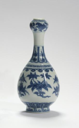 Bottle vase, one of a pair