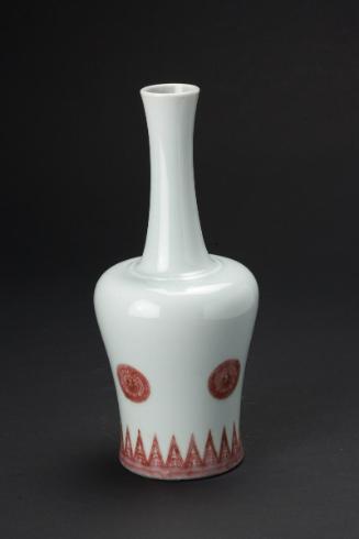 Bottle with design of dragon medallions