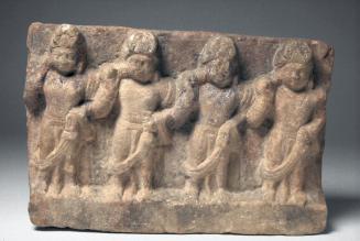 Four standing male figures