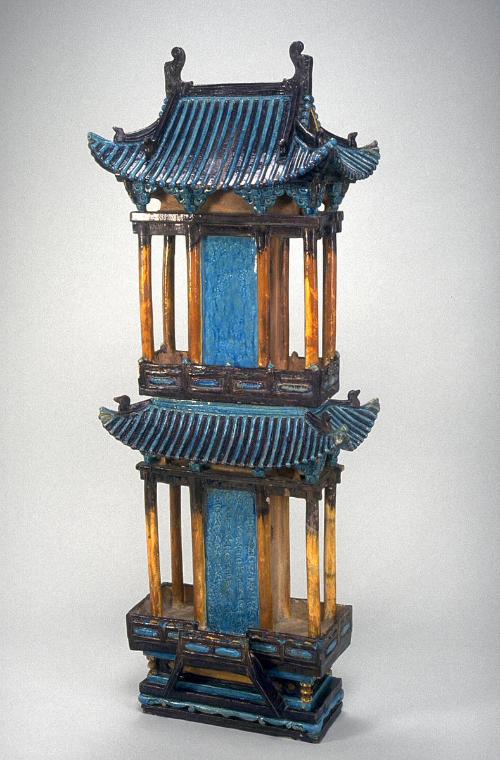 Model of a temple, one of a set of three parts