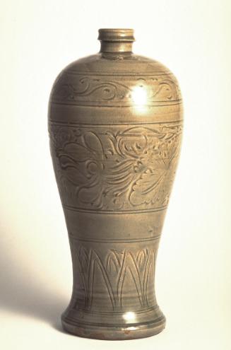 Vase with lotus designs