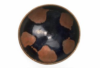 Bowl with brown mottling