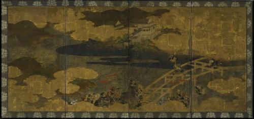 Battle on the Uji Bridge, based on a chapter in Tale of the Heike