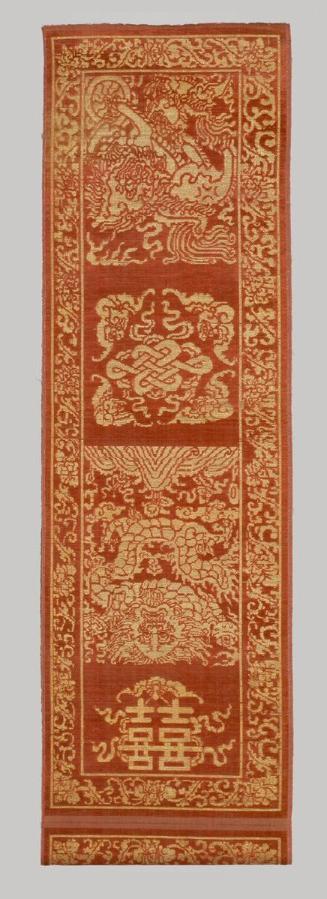 Velvet panel with auspicious symbols