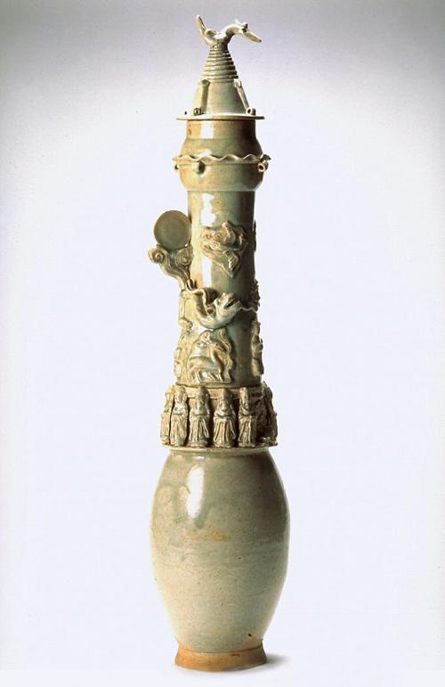 Funerary vase with Daoist figures